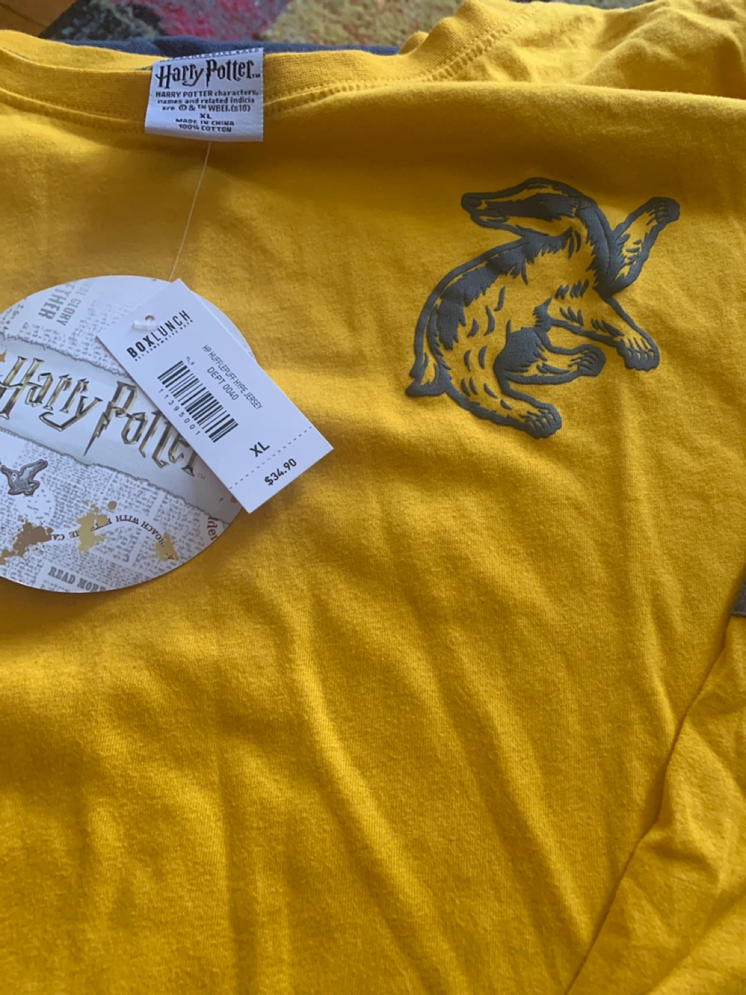 Harry Potter Hufflepuff Long Sleeve Jersey XL