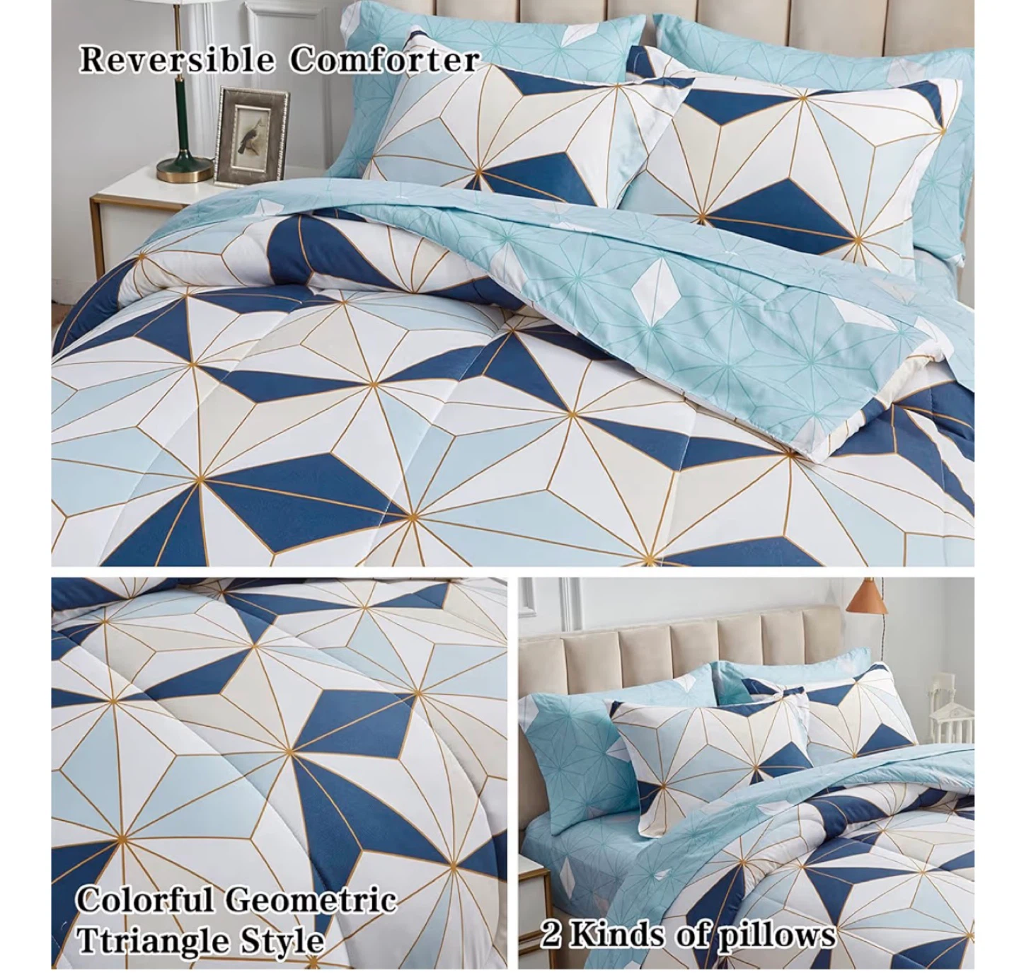 FlySheep King Size Bed in a Bag 7 Pieces Comforter Set - photo 2