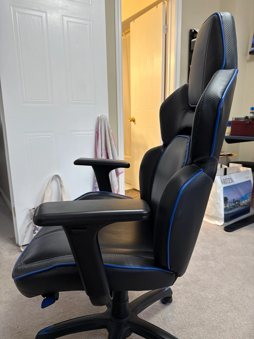 Black and Blue Gaming Chair - photo 2