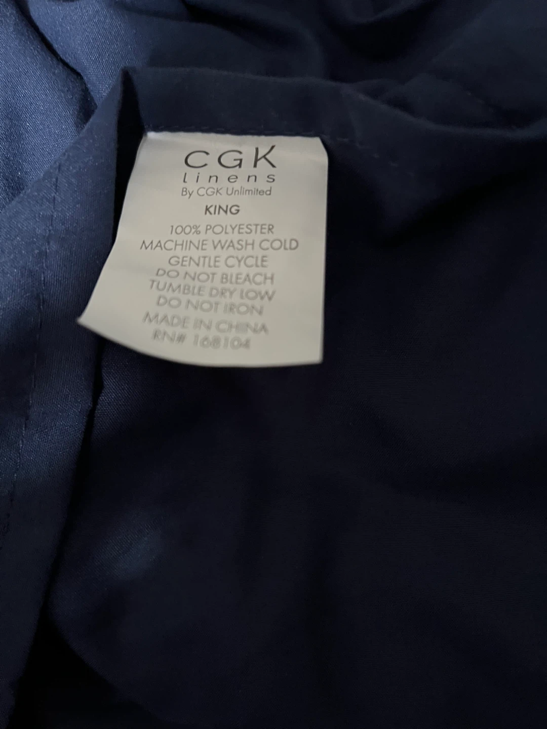 CGK Linens King Duvet Cover - Navy Blue - photo 3