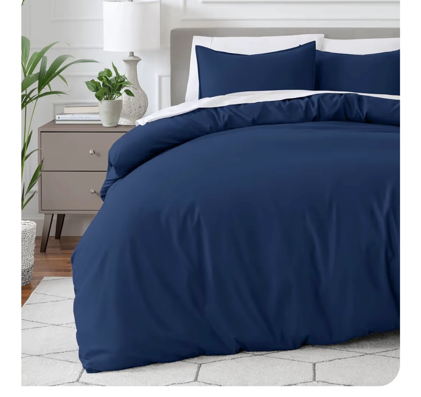 CGK Linens King Duvet Cover - Navy Blue - photo 2