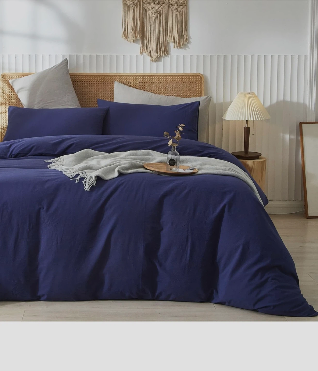CGK Linens King Duvet Cover - Navy Blue