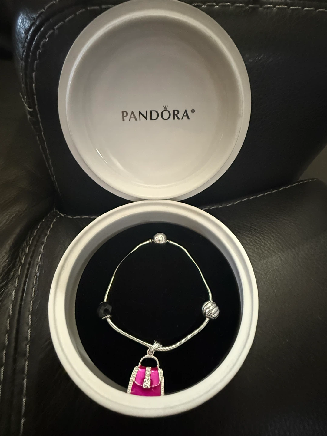Pandora charms bracelet and Pandora trinket