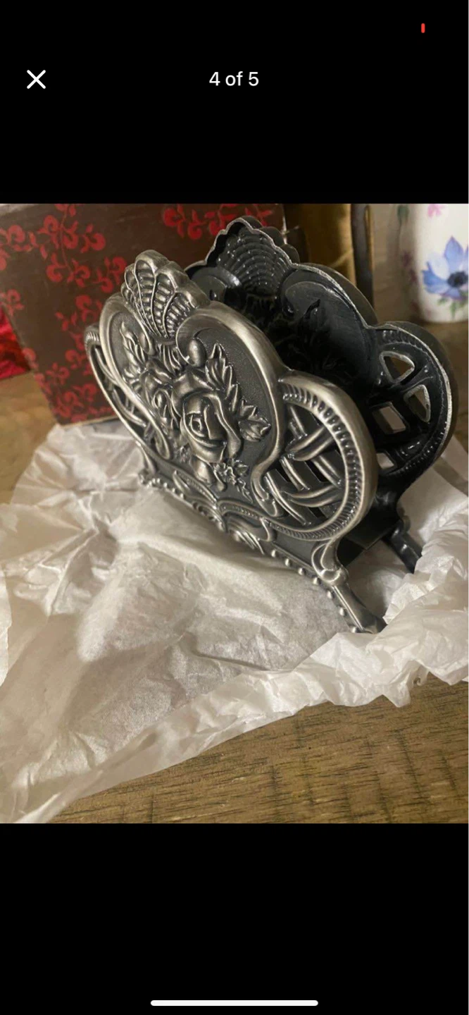 Ornate Metal Napkin Holder