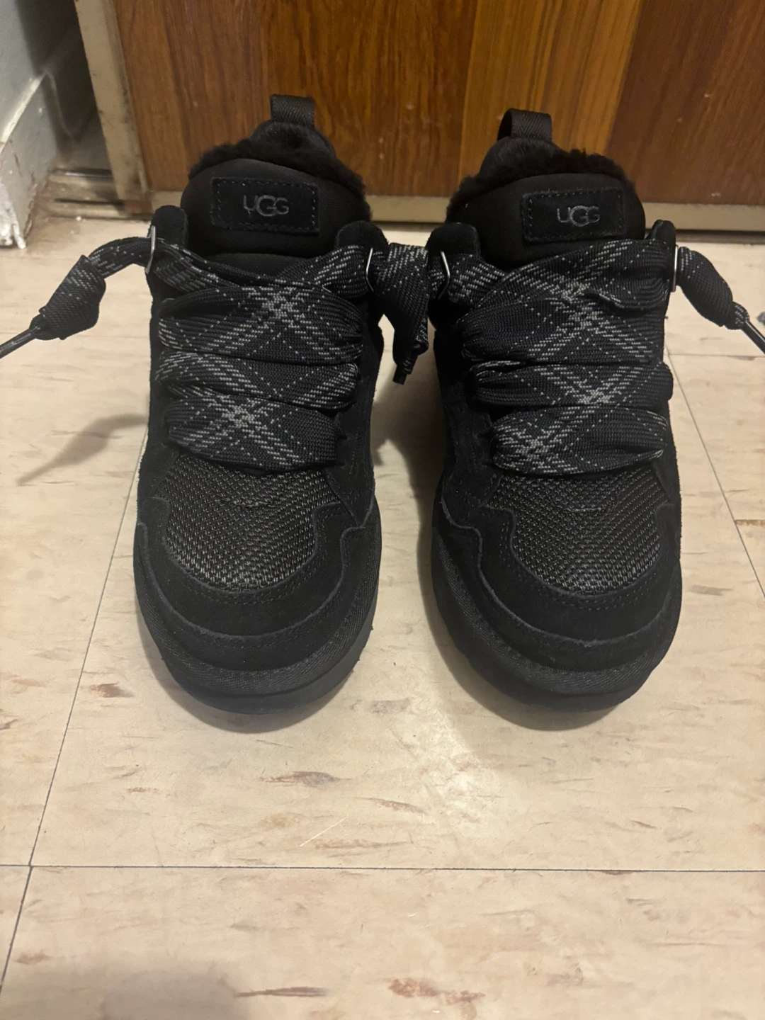 UGG Black Lace-Up Sneakers