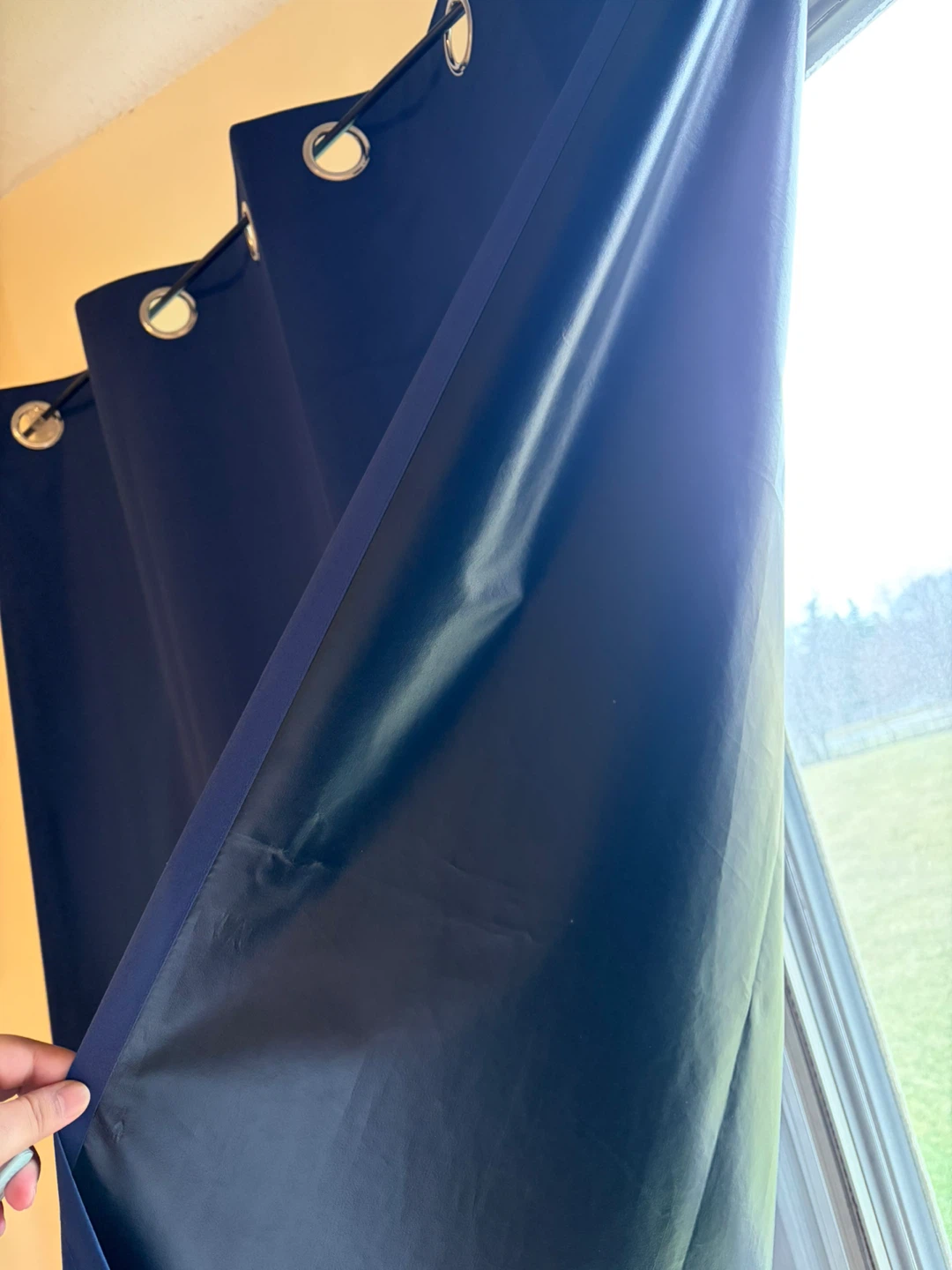 Navy Blue Blackout Curtains (Set of 2) - photo 2