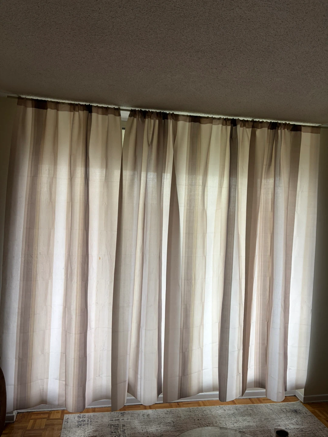Striped Beige Curtains