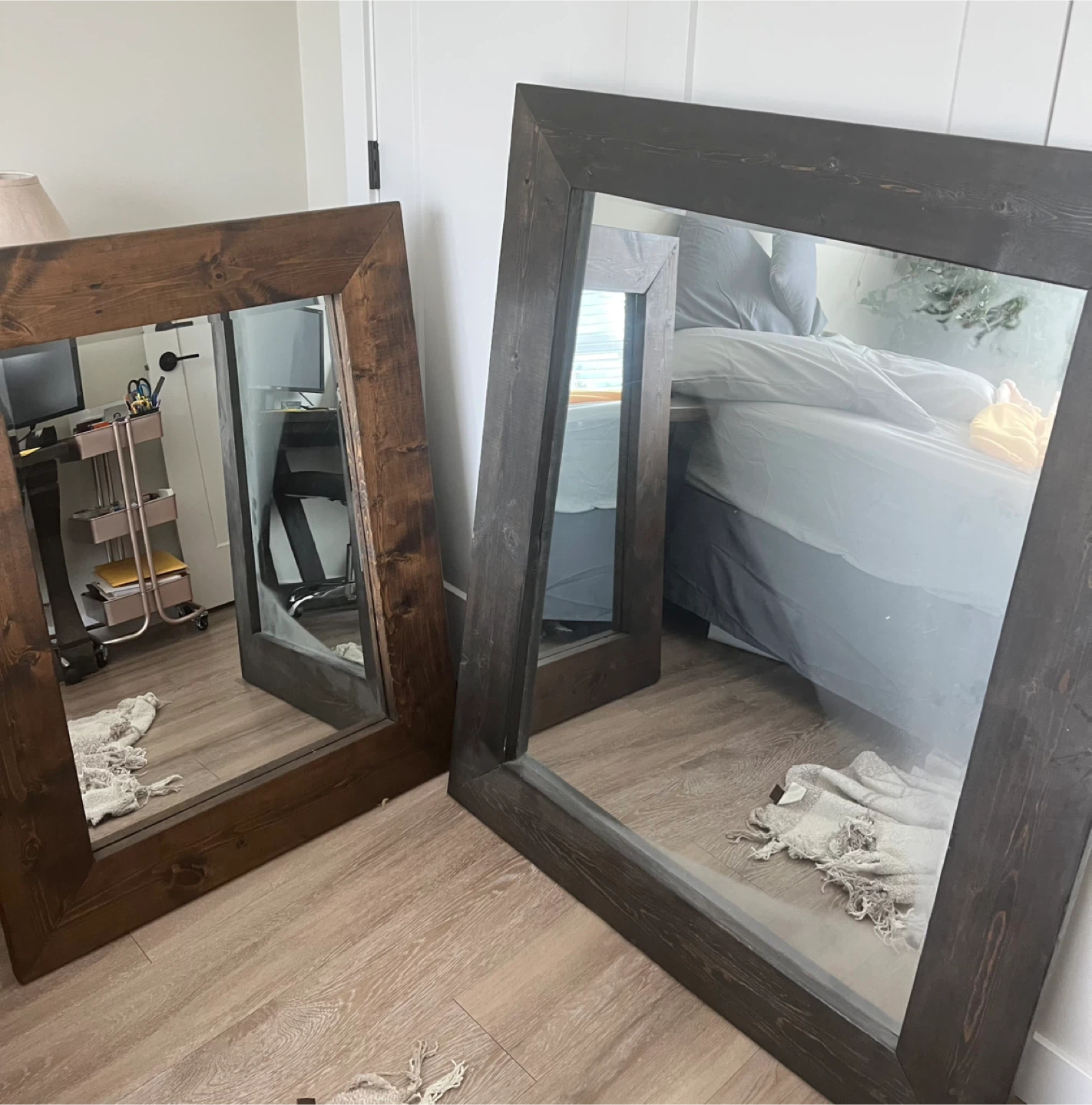 Wooden Framed Mirrors (2)