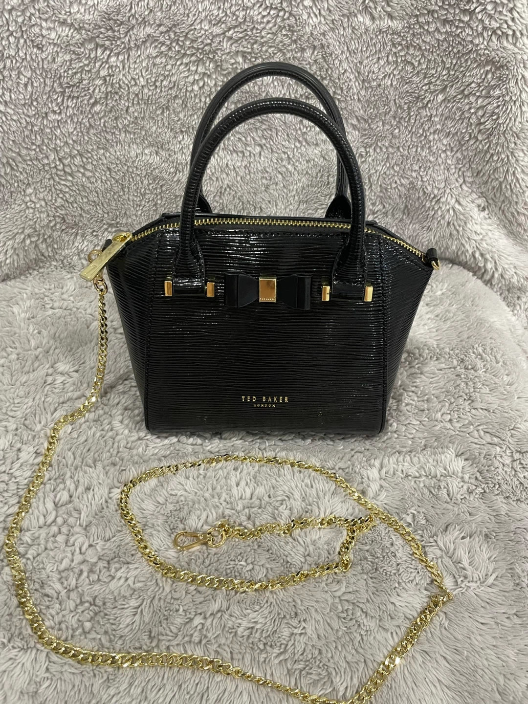 Ted Baker Black Patent Leather Bow Handbag - photo 3