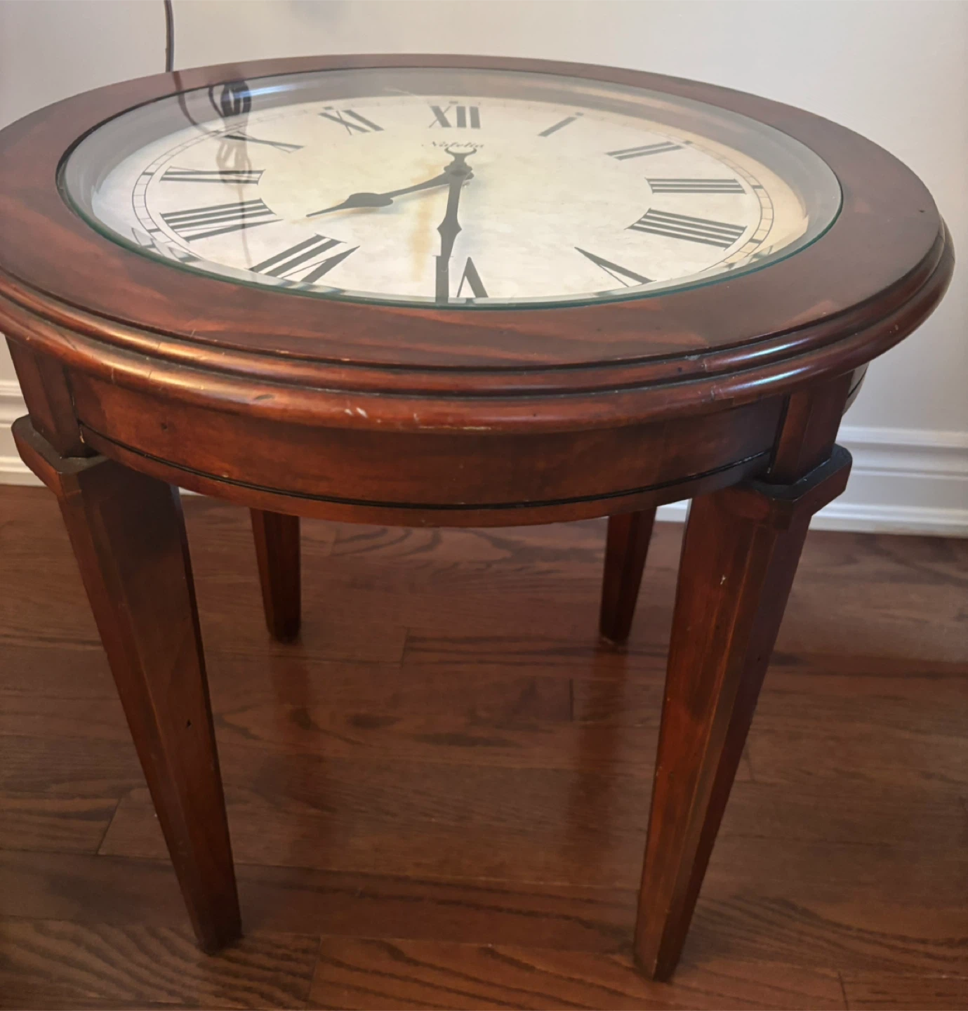 Table gorgeous clock wood end table - photo 2