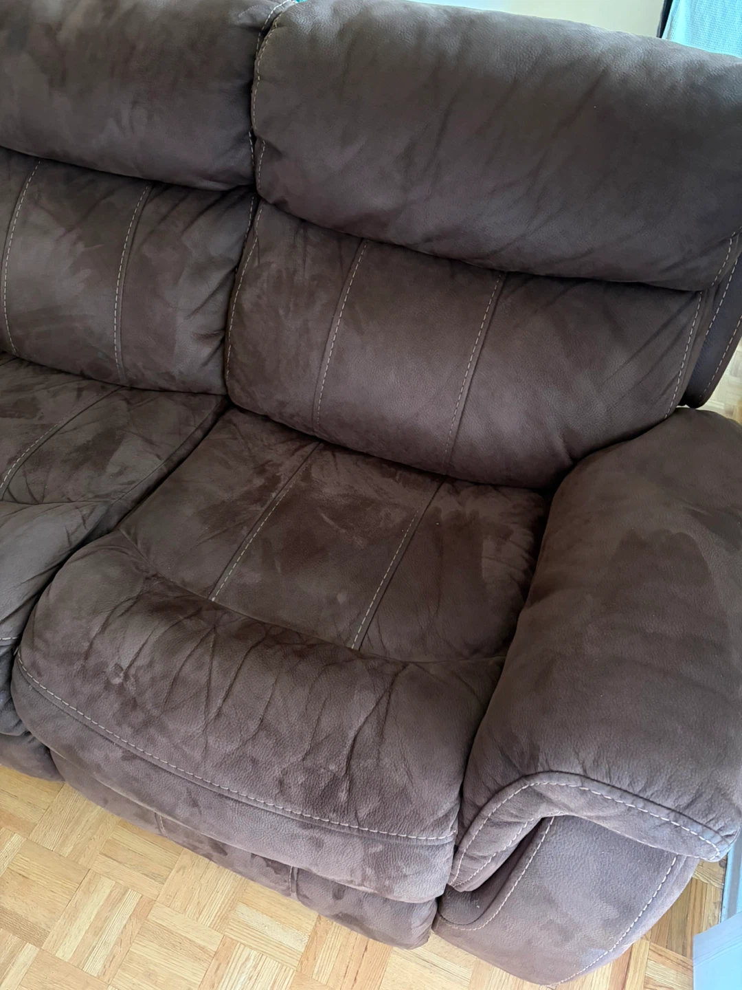 Brown 3-Seat Reclining Sofa - photo 4