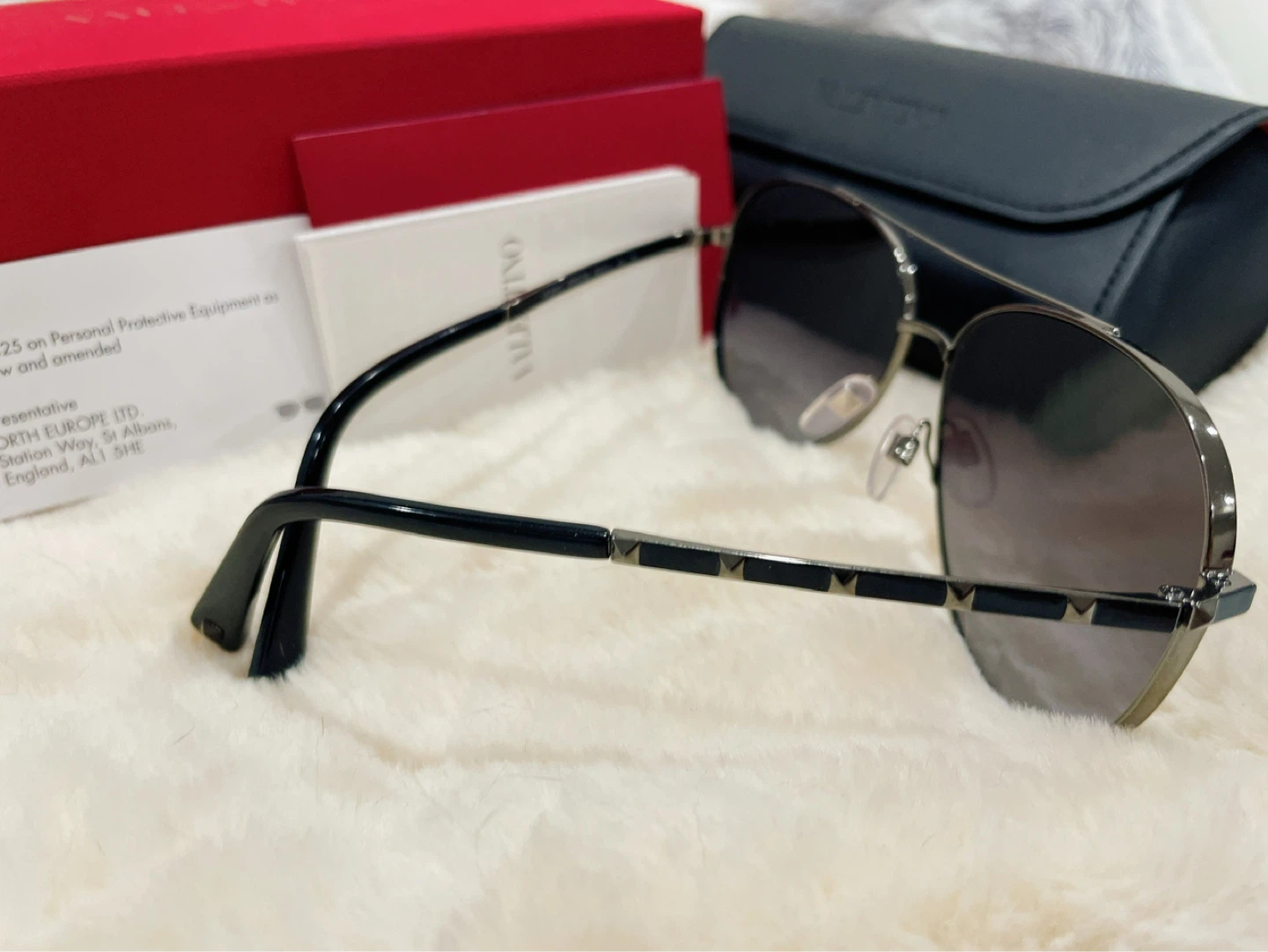 Valentino Aviator Sunglasses with Case and Box - photo 3