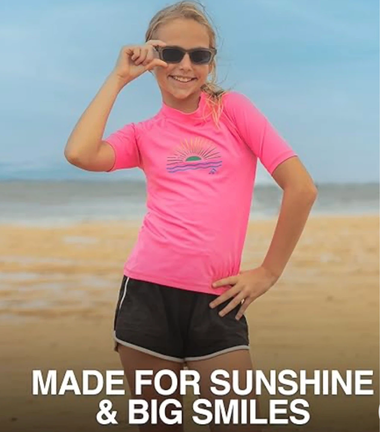 Kanui Surf Pink Rash Guard 14/16