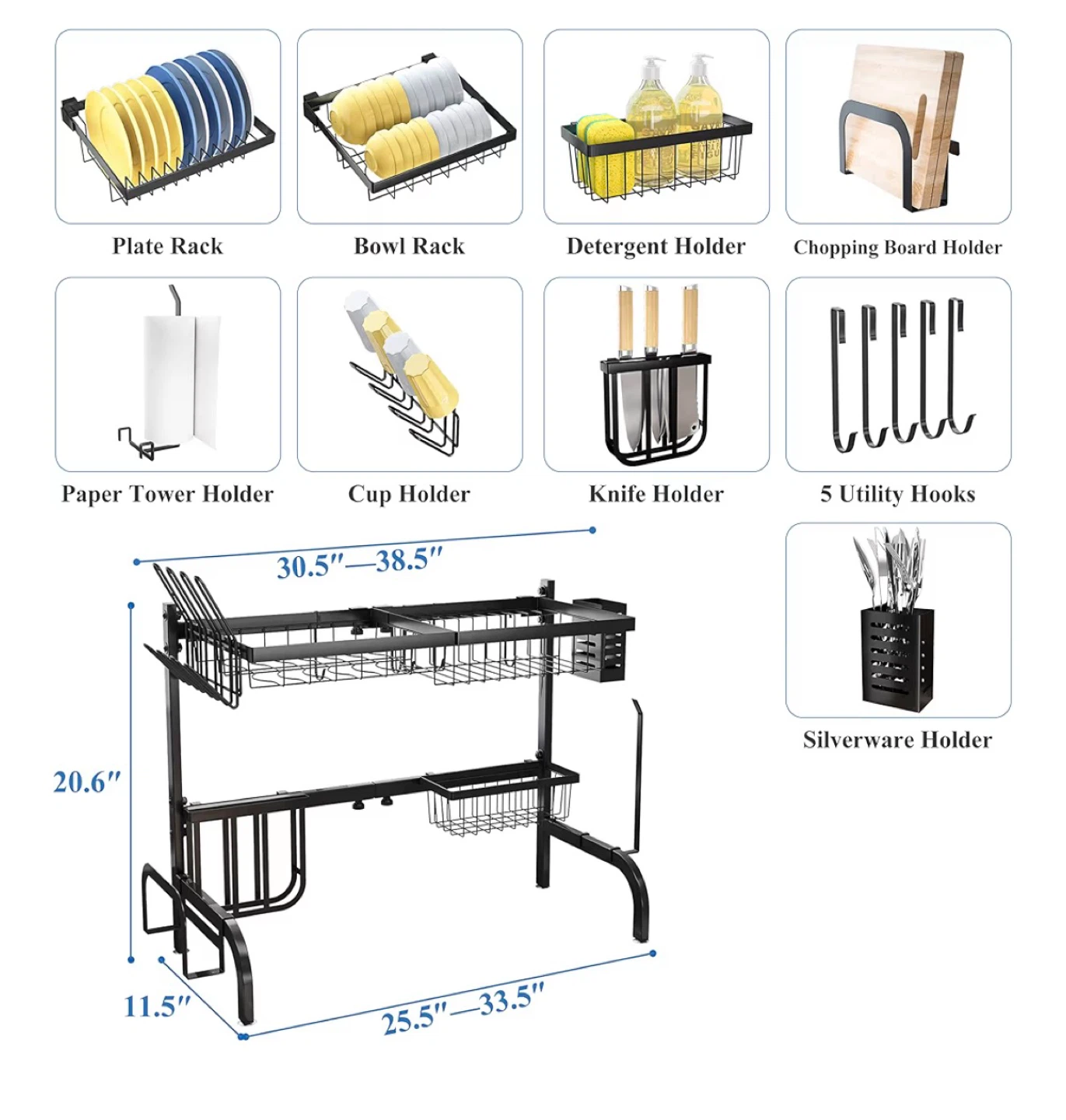 Over-the-Sink Dish Drying Rack (used) - photo 4