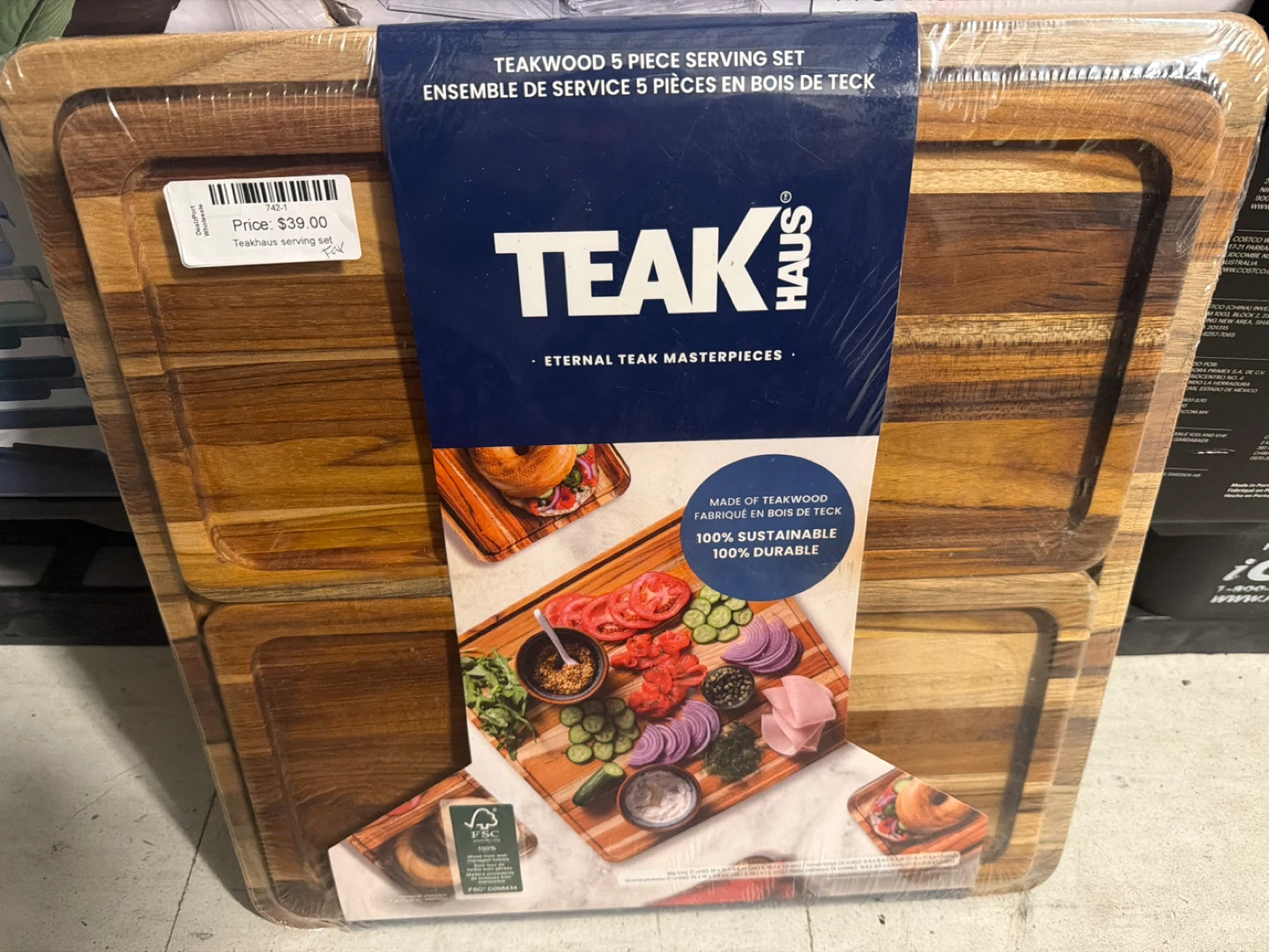 Teak Haus 5 Piece Teakwood Serving Set