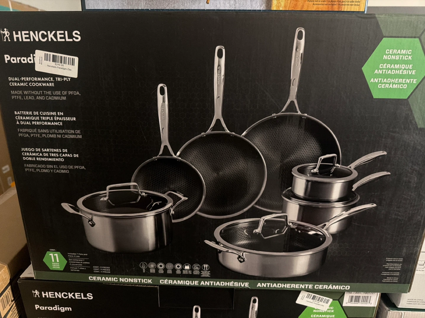 Henckels Paradigm 11-Piece Ceramic Nonstick Cookware Set