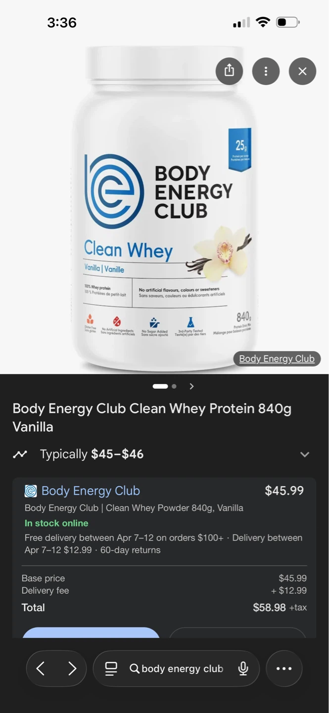 Body Energy Club Clean Whey Protein Vanilla 840g - photo 3