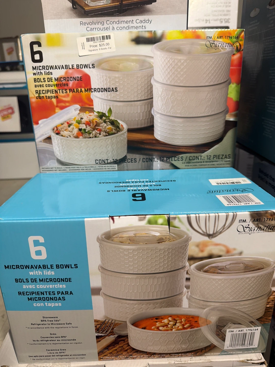 Signature Housewares 6 Microwavable Bowls with Lids - photo 2