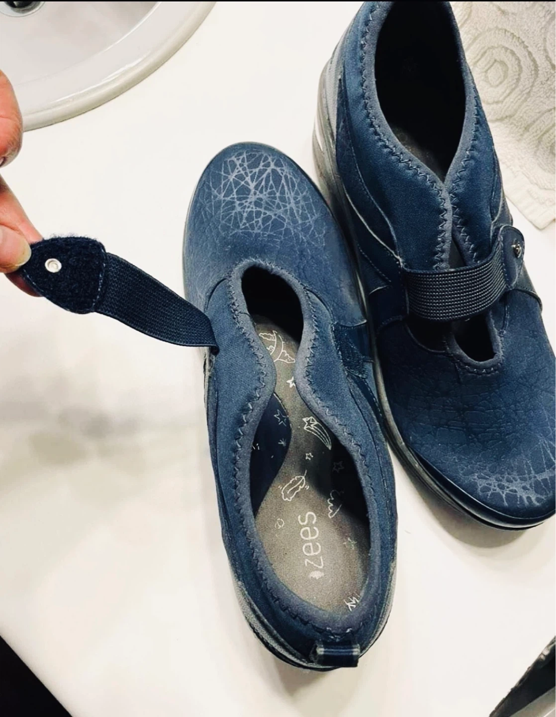 Zees Blue Mary Jane Comfort Shoes - photo 4