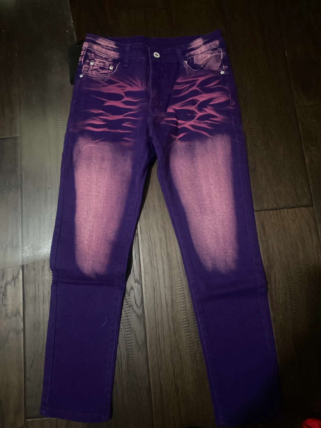 Purple Tie-Dye Jeans - Size 10 boys