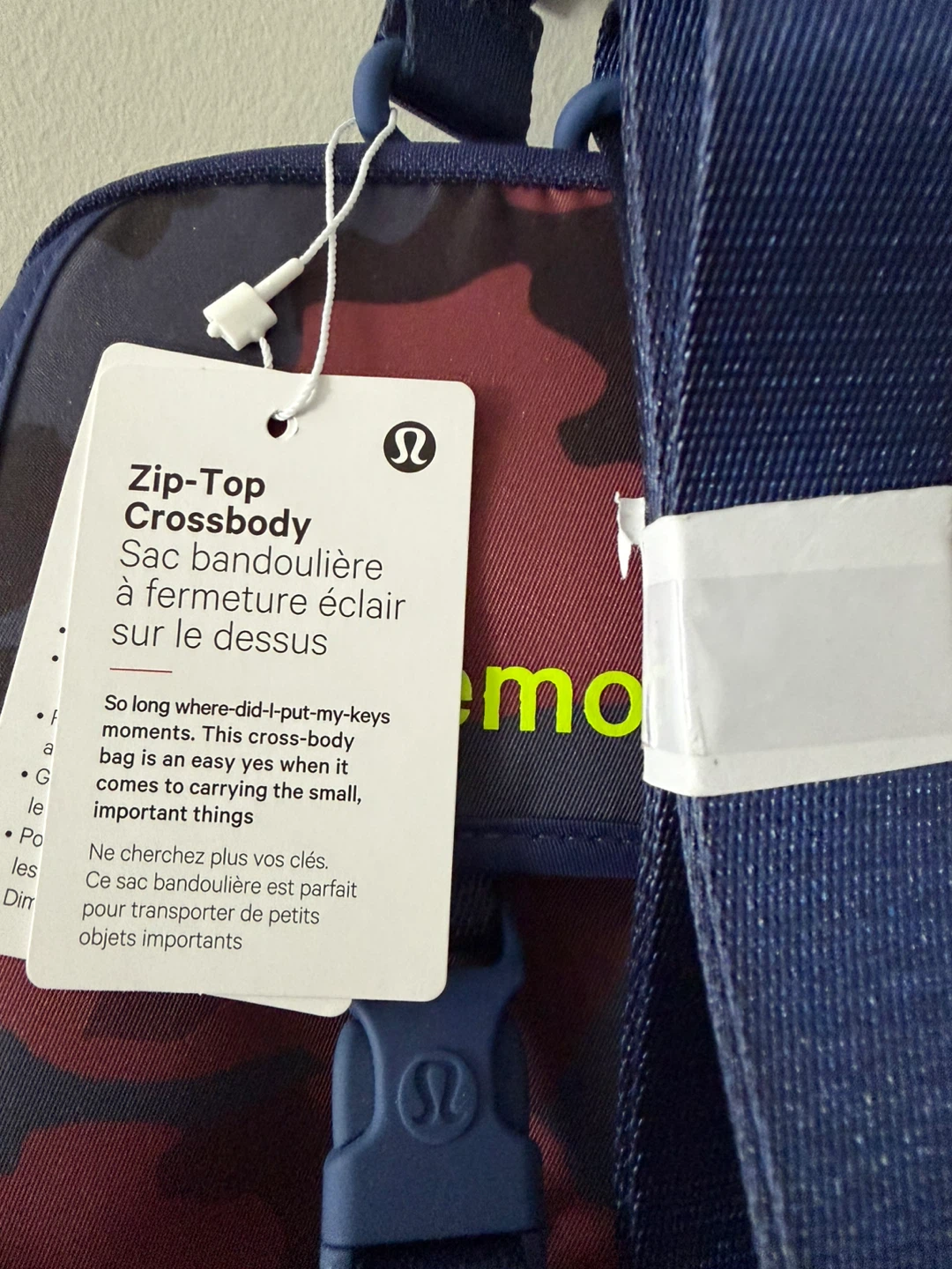 BN Lululemon Zip-Top Crossbody Bag - Camo - photo 2