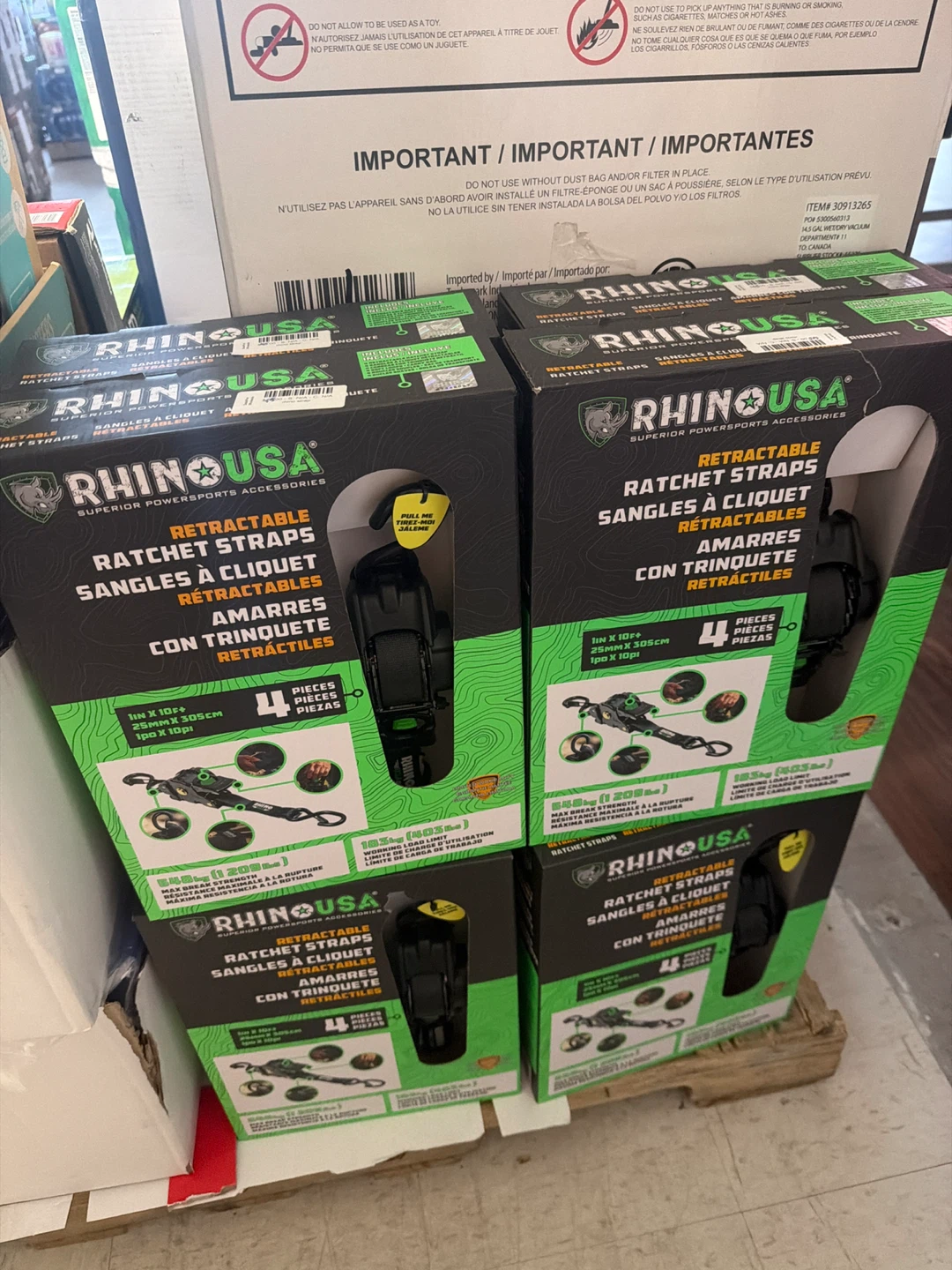 Rhino USA Retractable Ratchet Straps - 4 Pack - photo 2