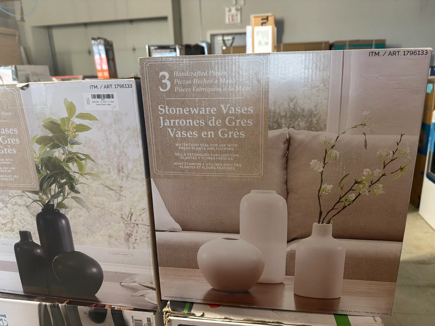 Set of 3 Stoneware Vases - photo 2