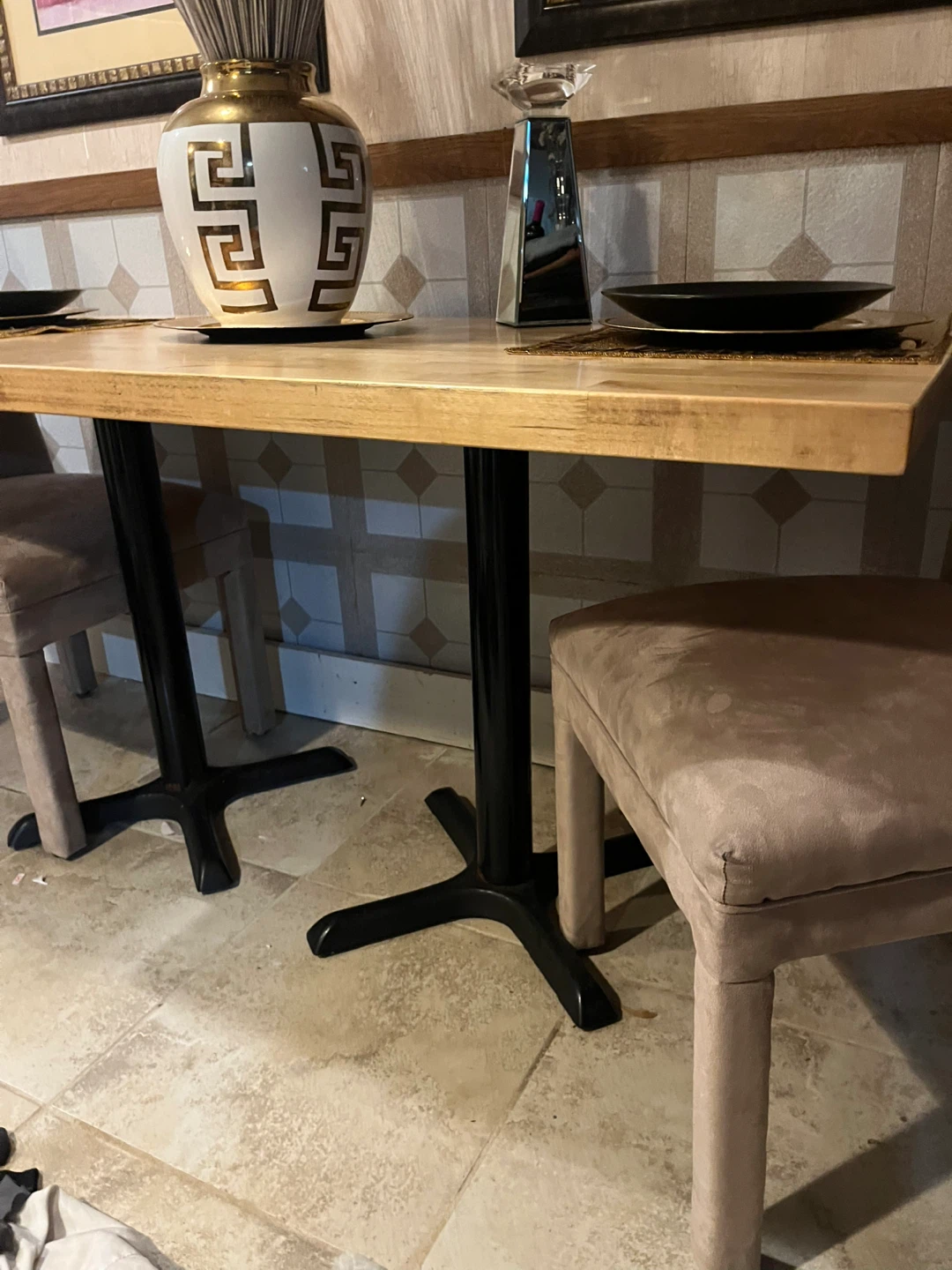 Wooden Dining Table with 2 Chairs - photo 2
