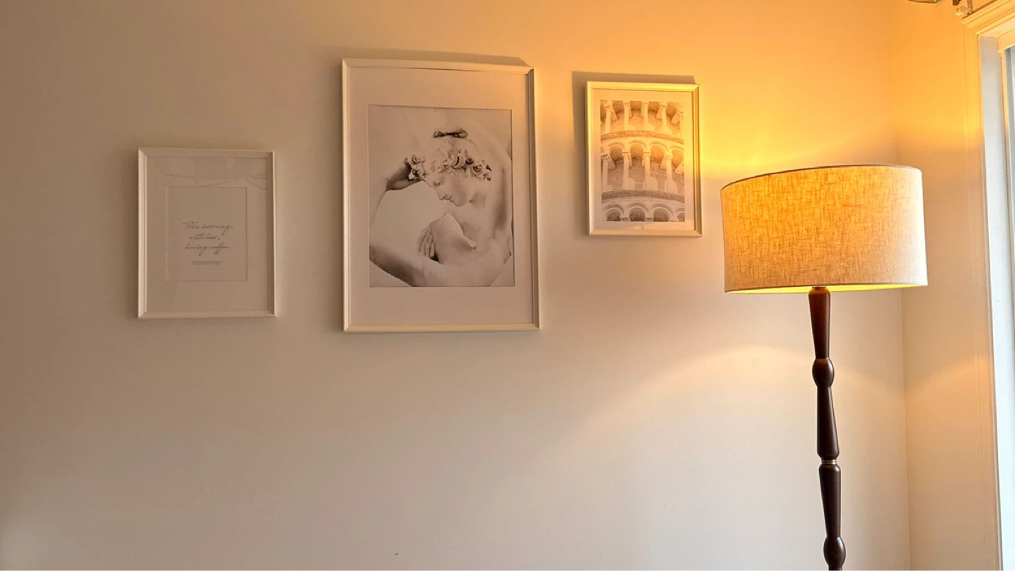 Set of 3 custom made framed Renaissance Art canvases