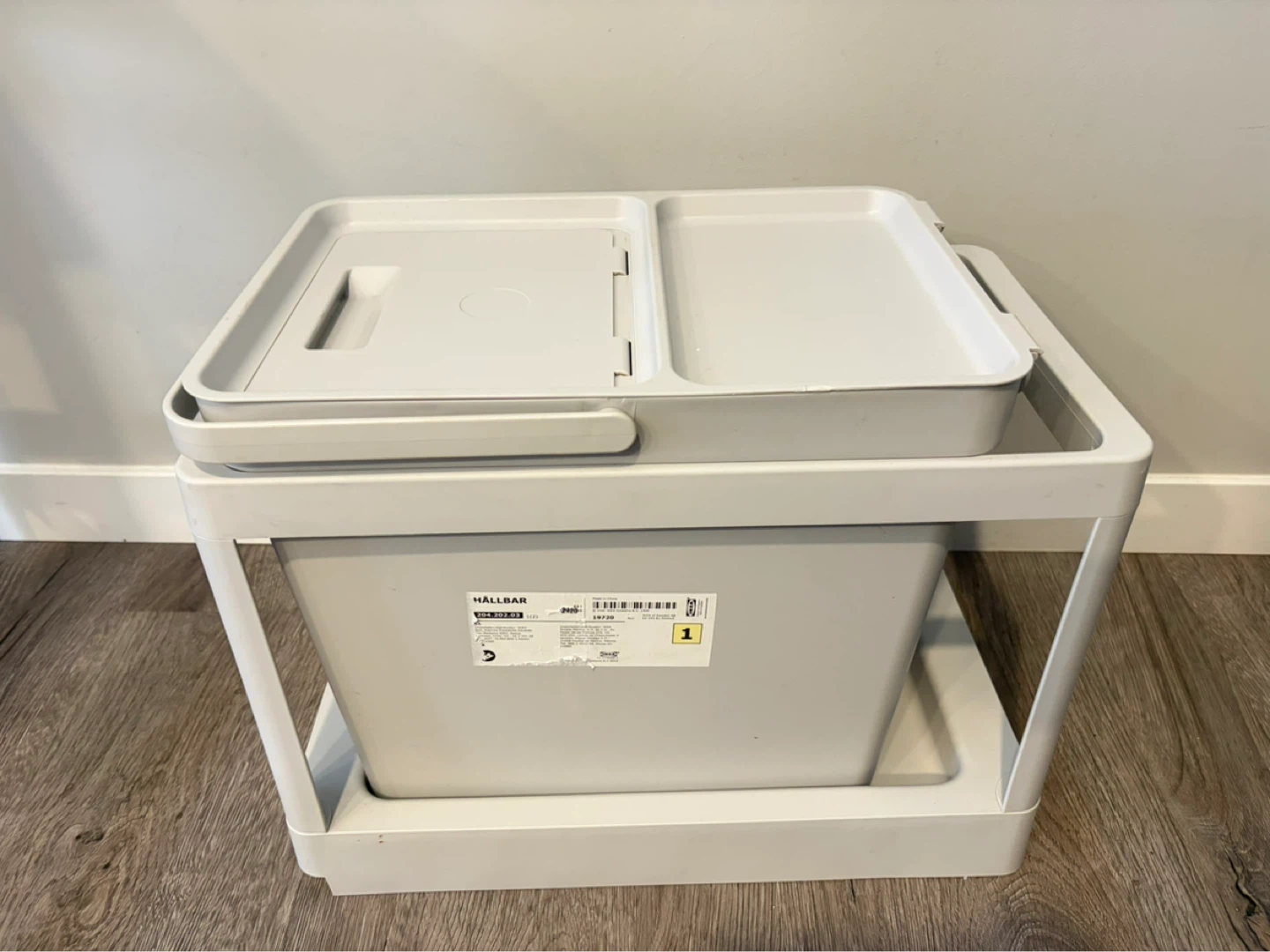 IKEA HÄLLBAR Bin with lid, light gray, 22 L - photo 2
