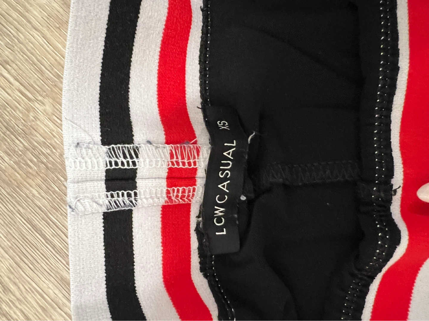 LCW Casual Black Striped Pants Size XS - photo 3
