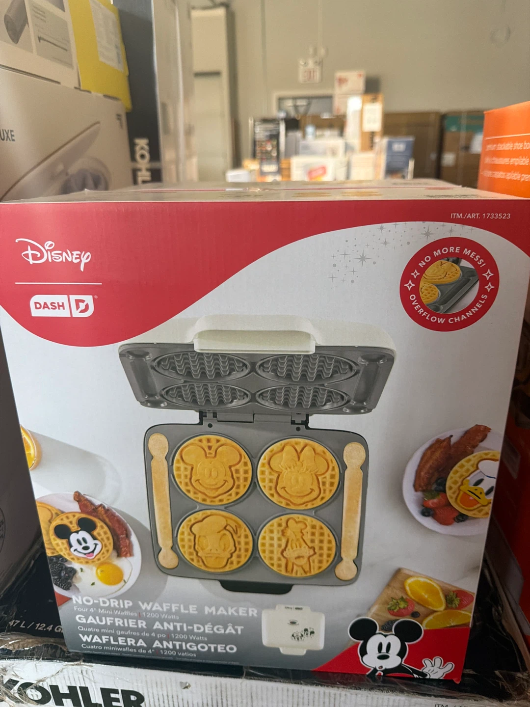 Disney DASH No-Drip Waffle Maker (4" Mini Waffles)