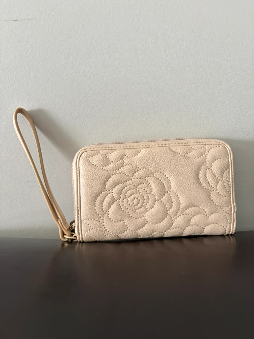 Jessica Rose Quilted Wristlet Wallet - Beige - photo 2