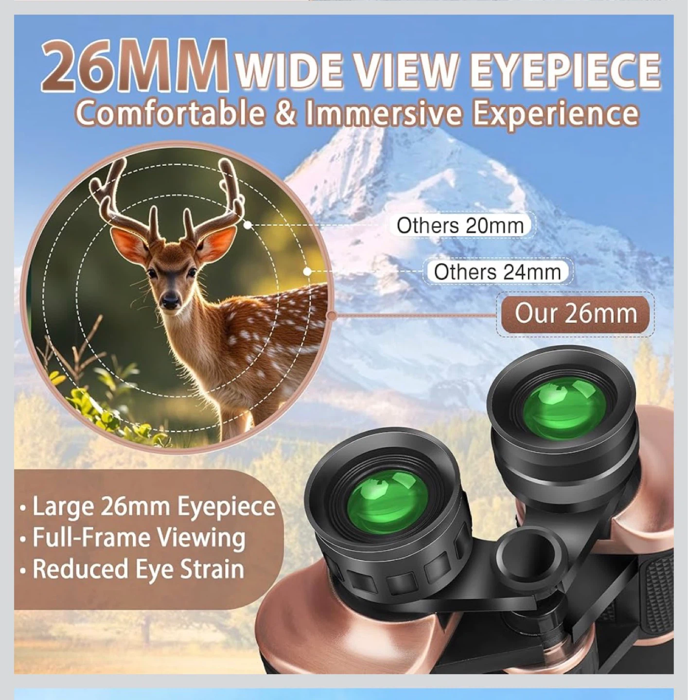 High Powered Binoculars - 50MM Large Lens, 22X Magnification - photo 5