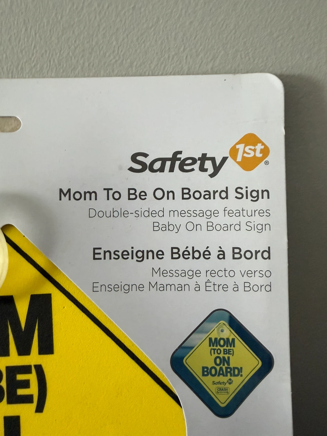 BNIP Safety 1st Mom To Be / Baby On Board Double-Sided Sign - photo 4