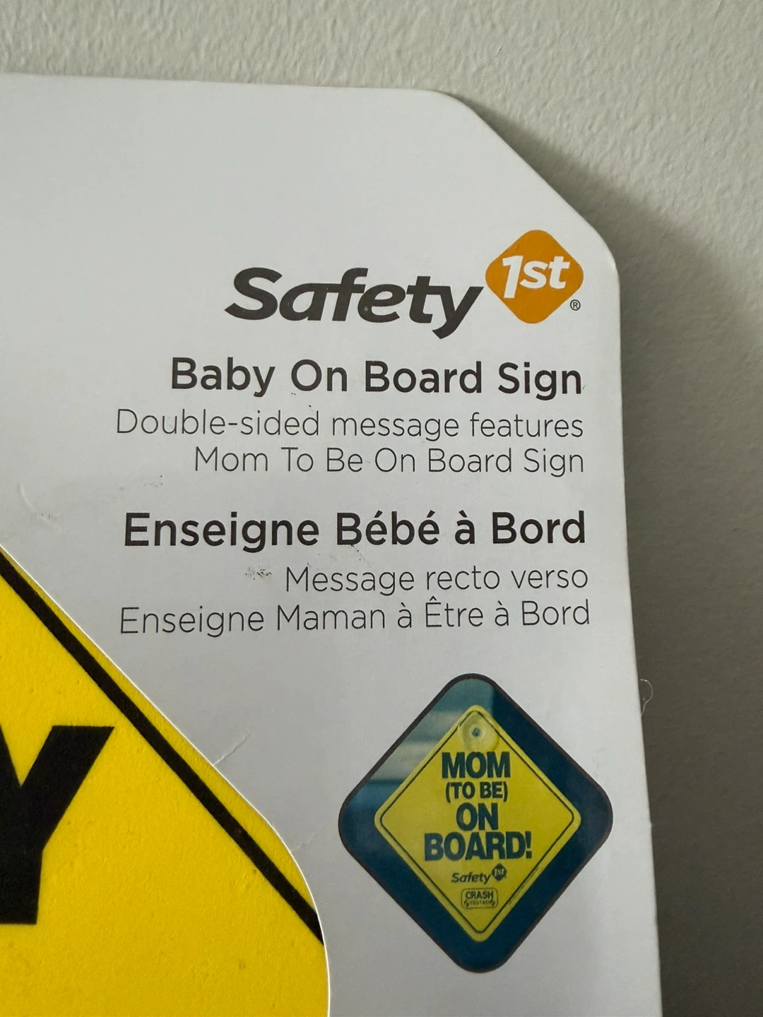 BNIP Safety 1st Mom To Be / Baby On Board Double-Sided Sign - photo 3