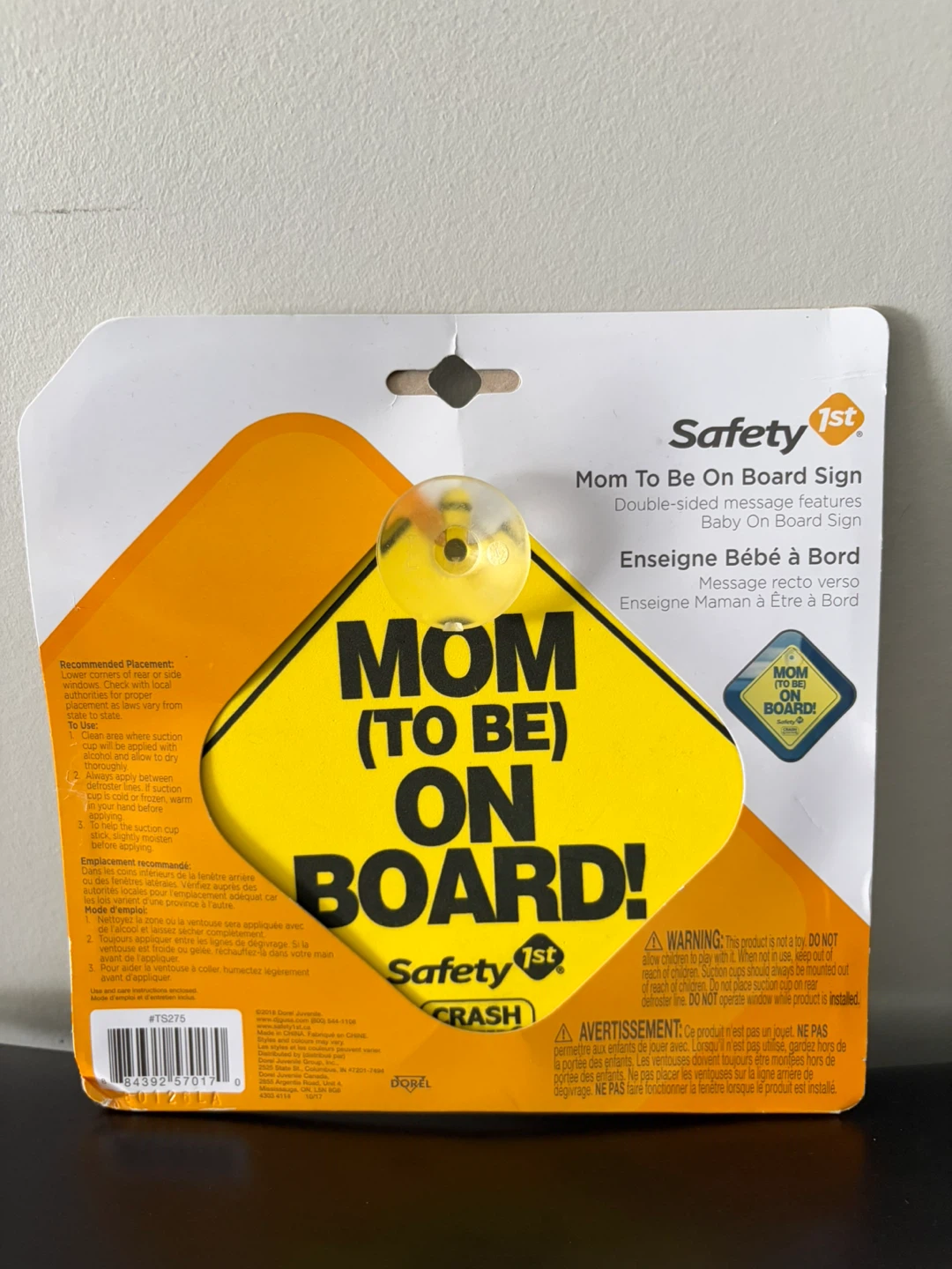 BNIP Safety 1st Mom To Be / Baby On Board Double-Sided Sign - photo 2