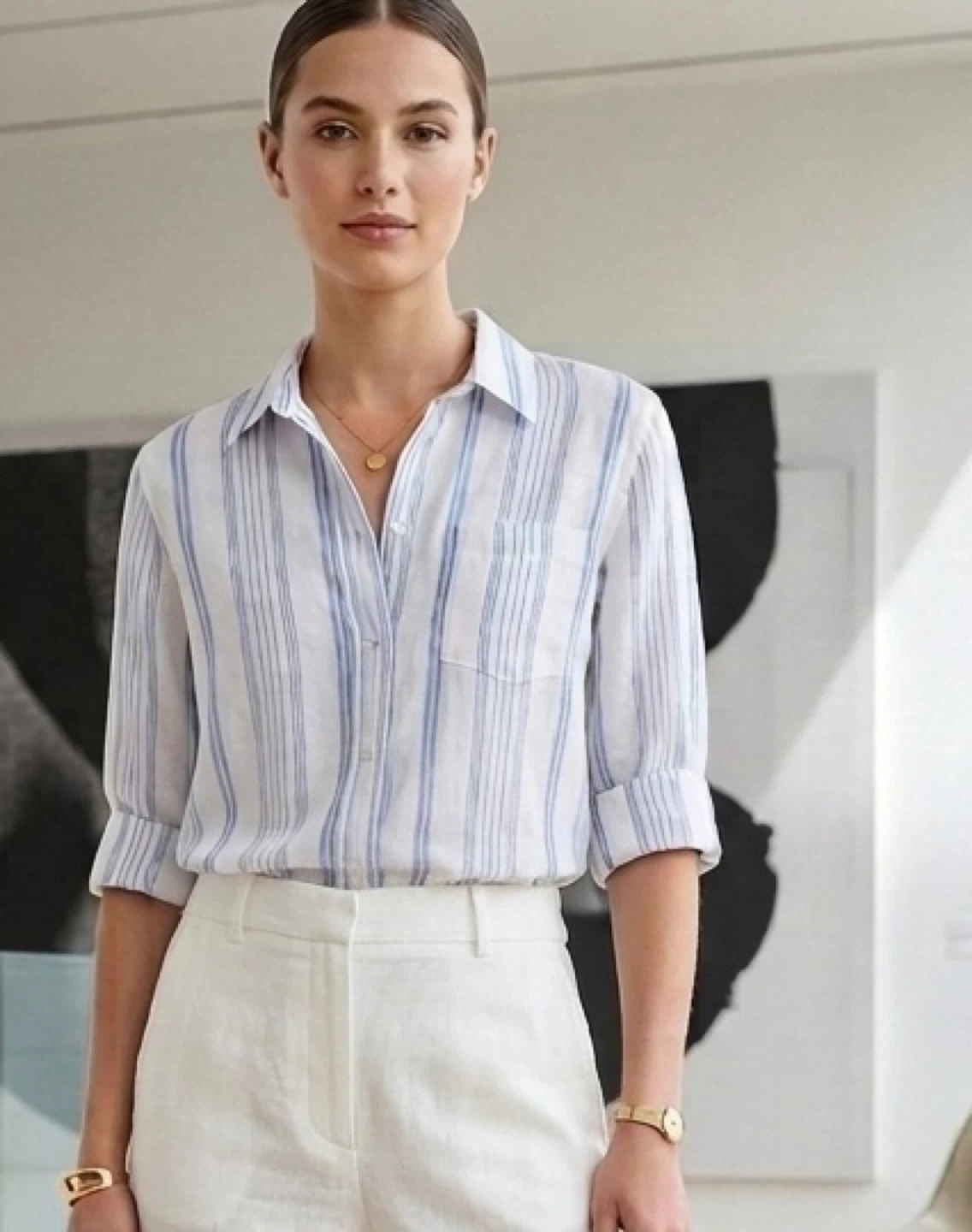 Women’s 100%Linen Shirt   Size S