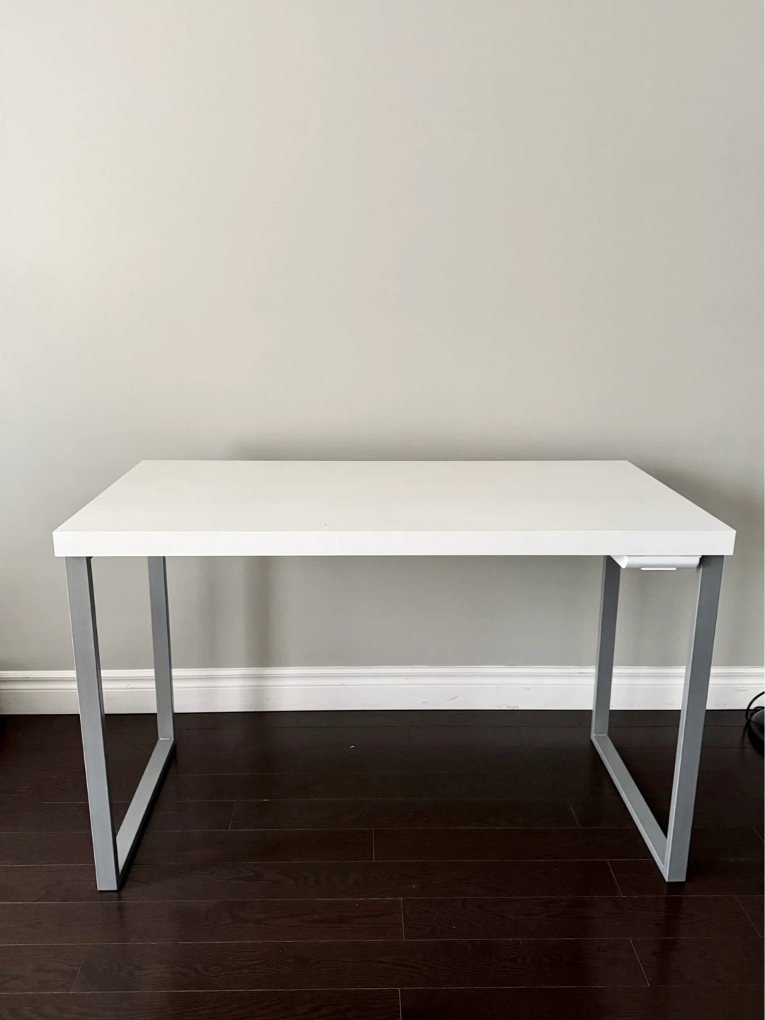 🚚💨 Must Go🔥 Set of TWO White Desk with Grey Legs