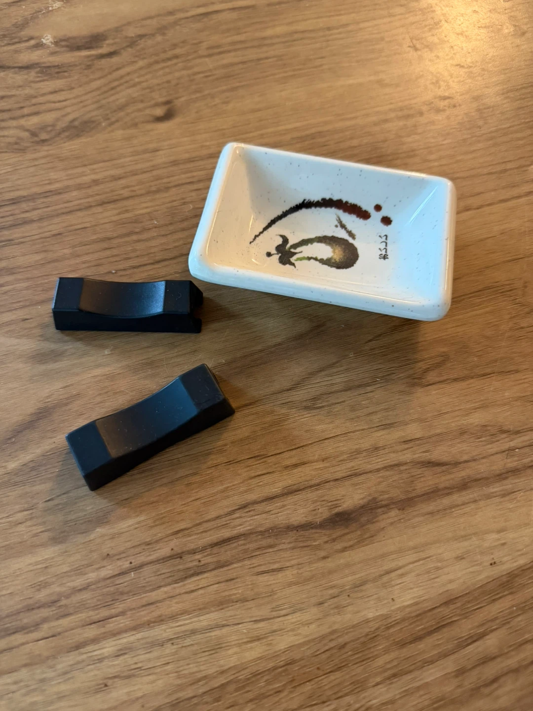 Soy Sauce Dish and Chopstick Holders (Set of 3)