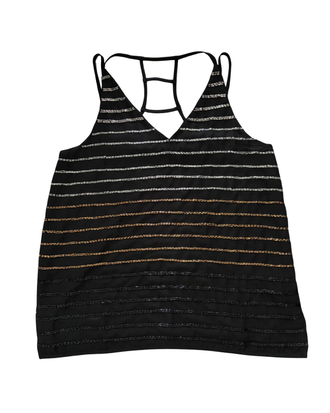 Black Sequin Tank Top 🩶💛🖤
