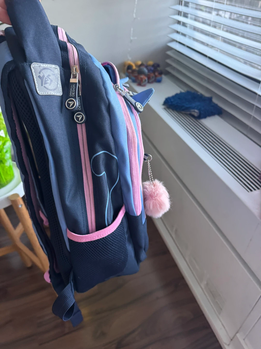 Blue and Pink Cat Backpack - photo 5