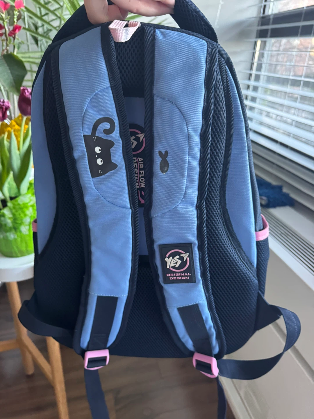 Blue and Pink Cat Backpack - photo 3