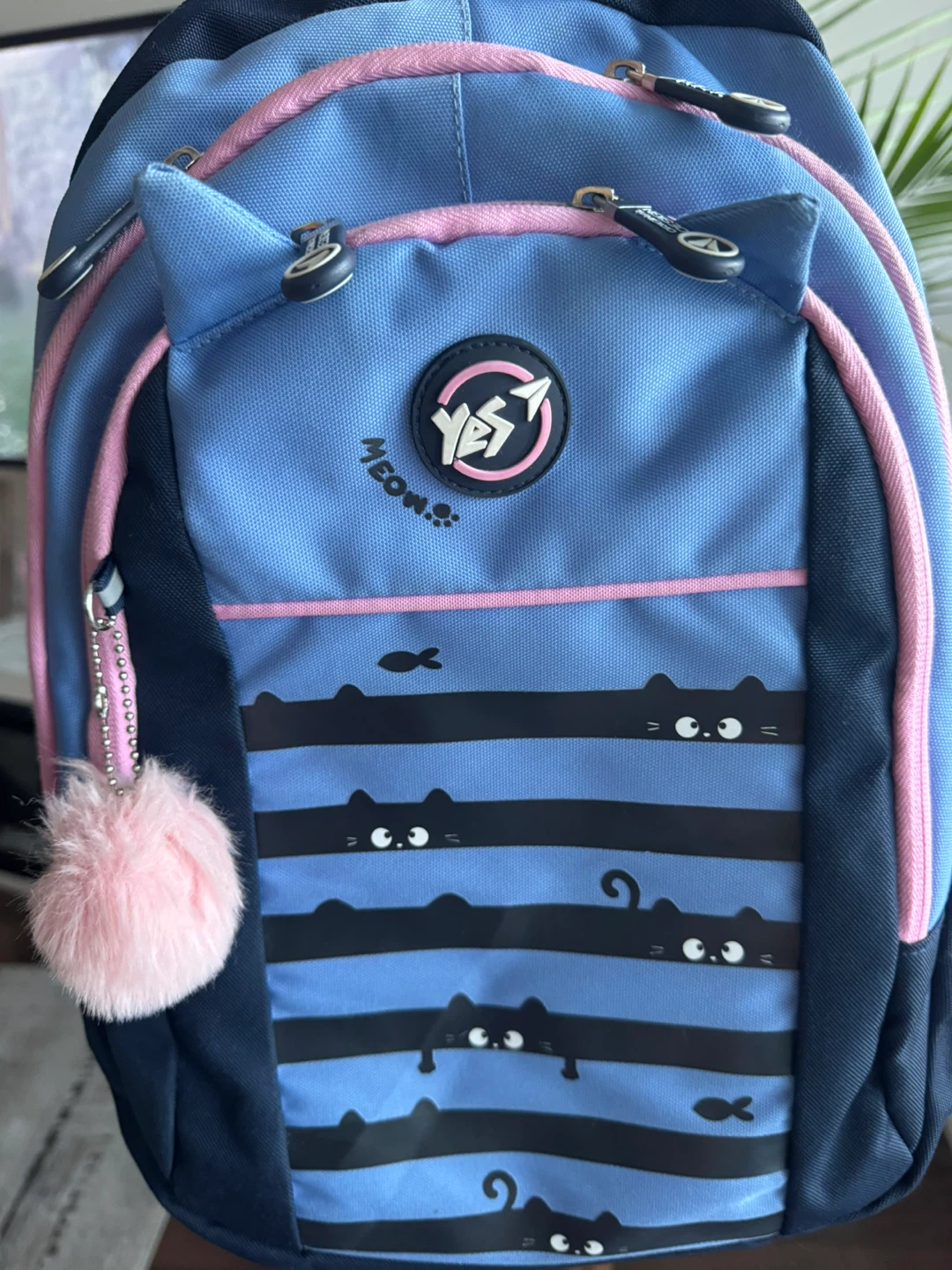 Blue and Pink Cat Backpack - photo 2