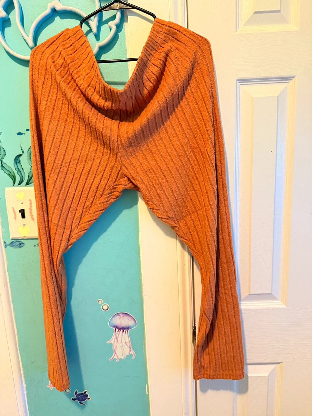 SHEIN Curve Orange Ribbed Maxi Dress with Slit - photo 3