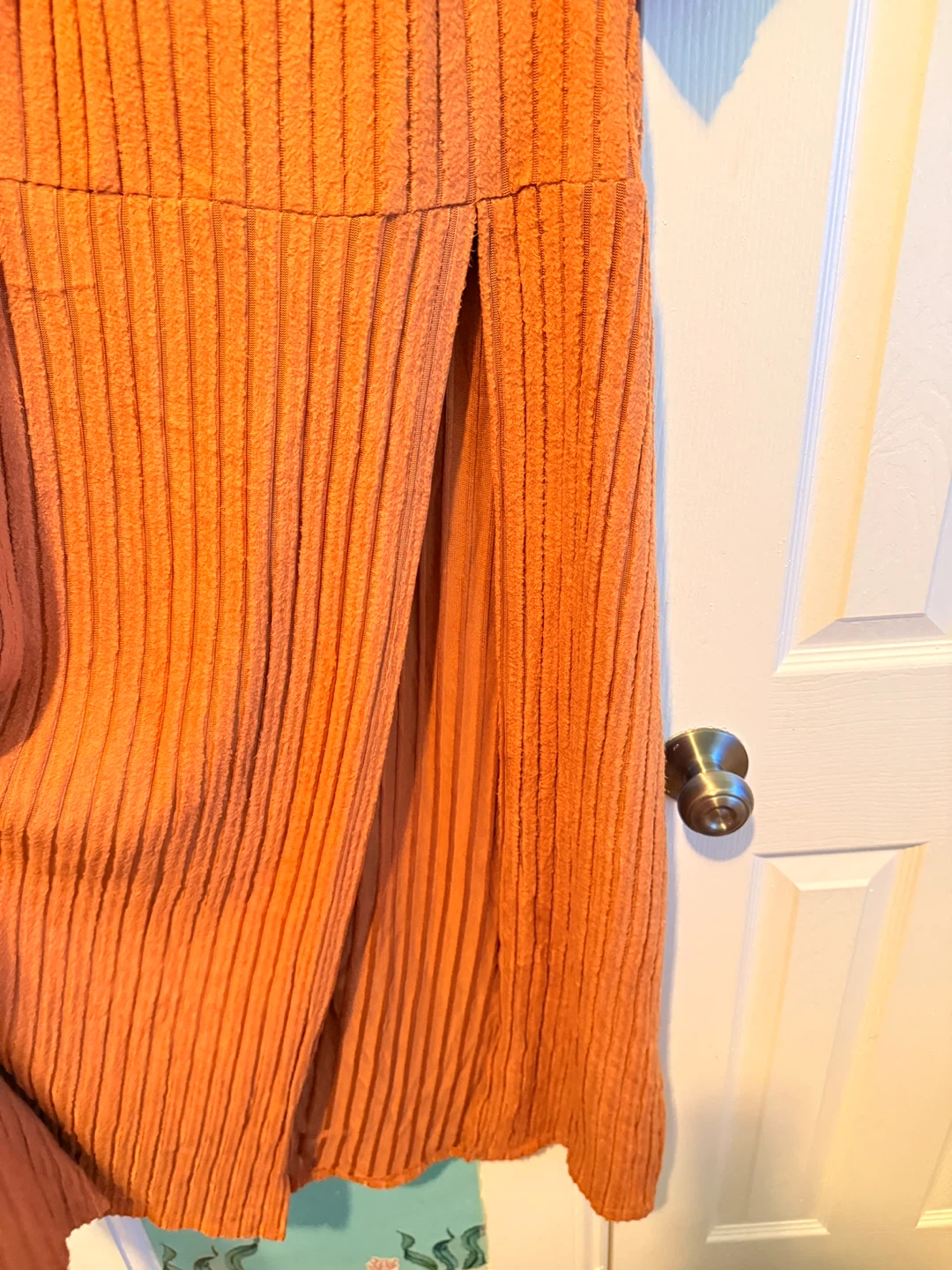 SHEIN Curve Orange Ribbed Maxi Dress with Slit - photo 2