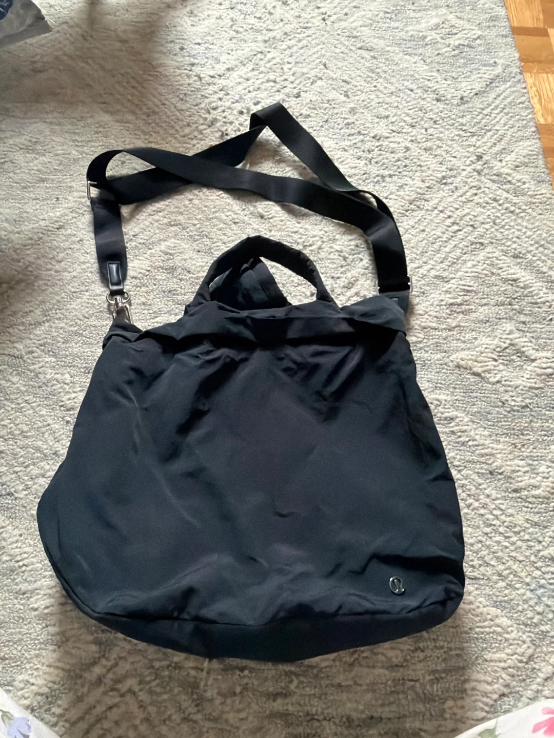 Lululemon Black Nylon Tote Bag