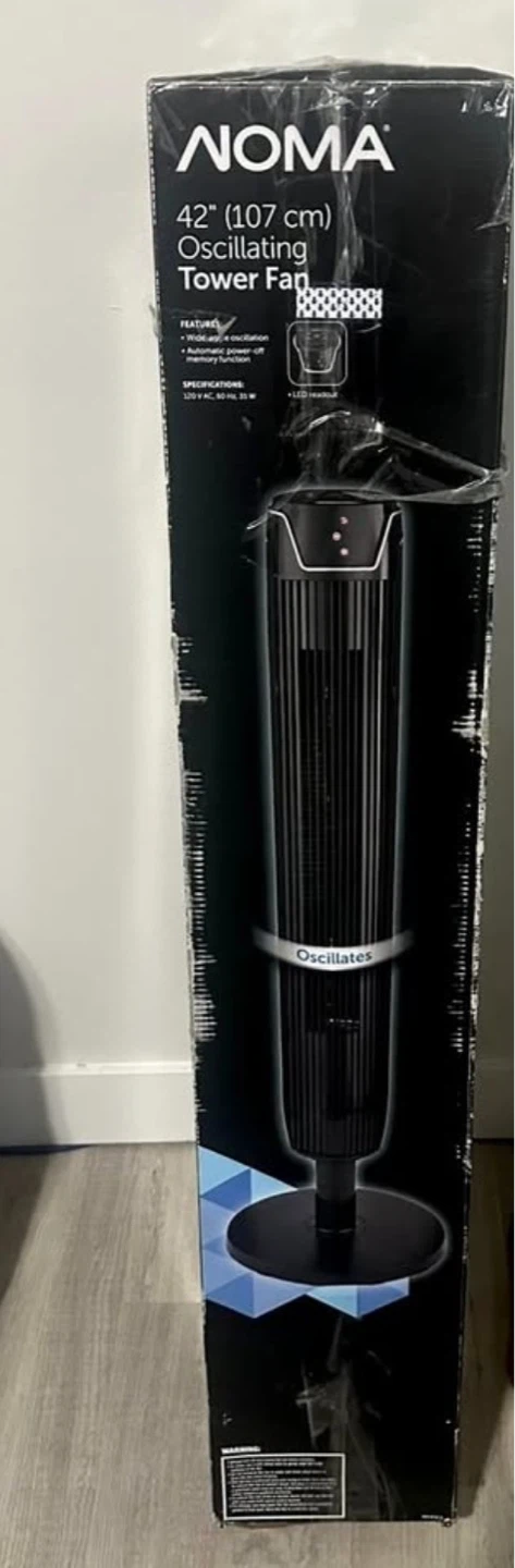 NOMA 42" (107 cm) Oscillating Tower Fan - Black