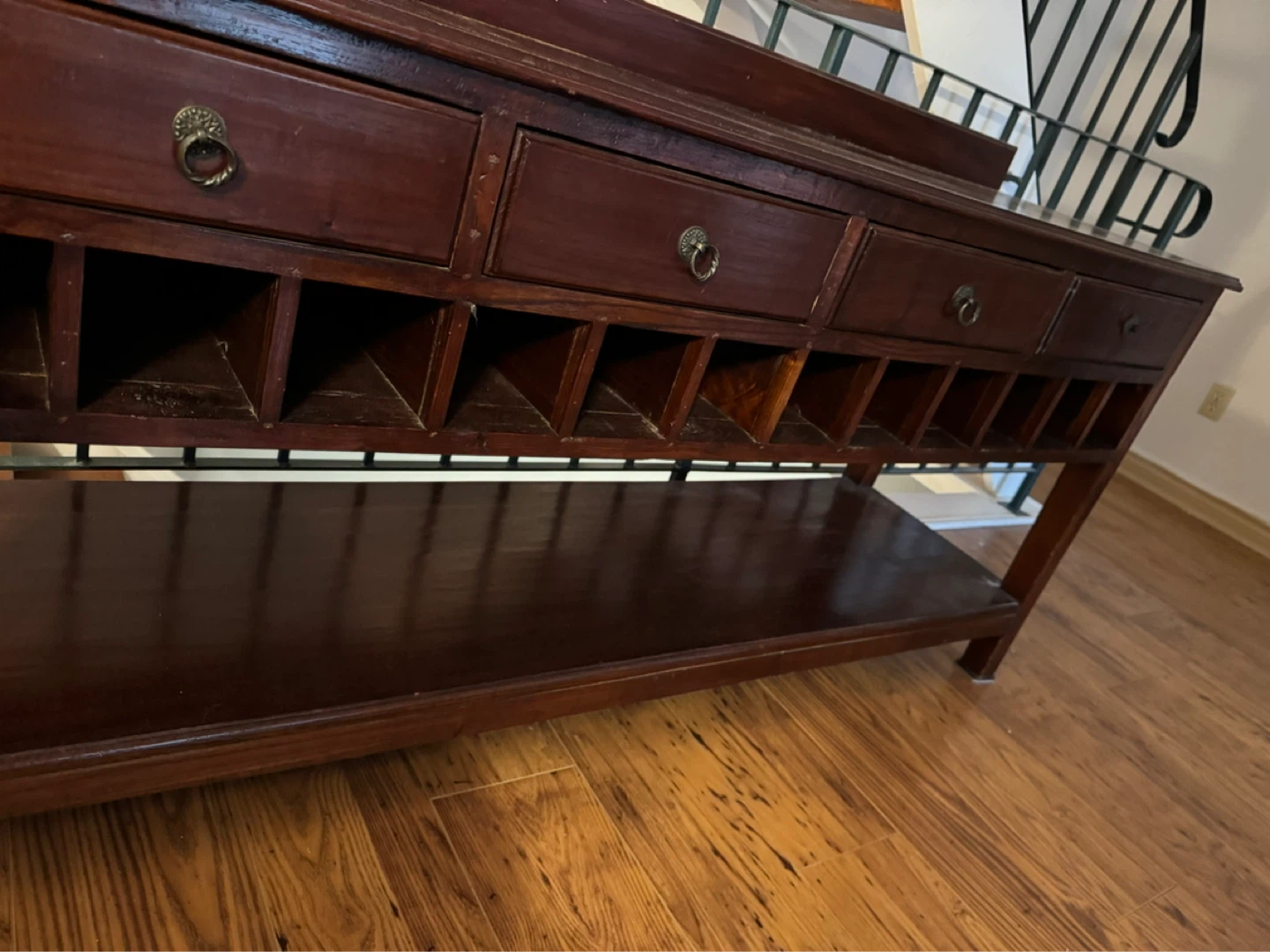 Wooden Console Table with Storage - photo 2