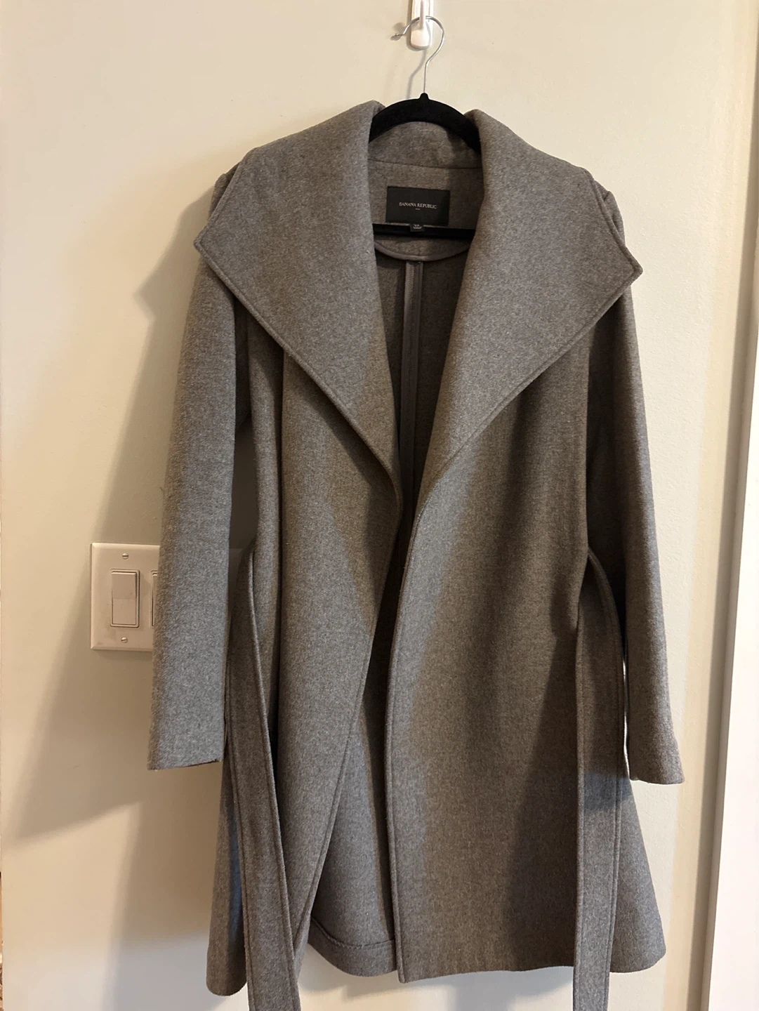 Banana Republic Grey Wool Blend Wrap Coat XS - photo 2